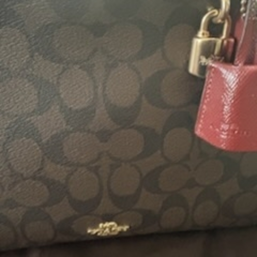 Coach Red Leather Zip Pouch - Picture 2 of 4